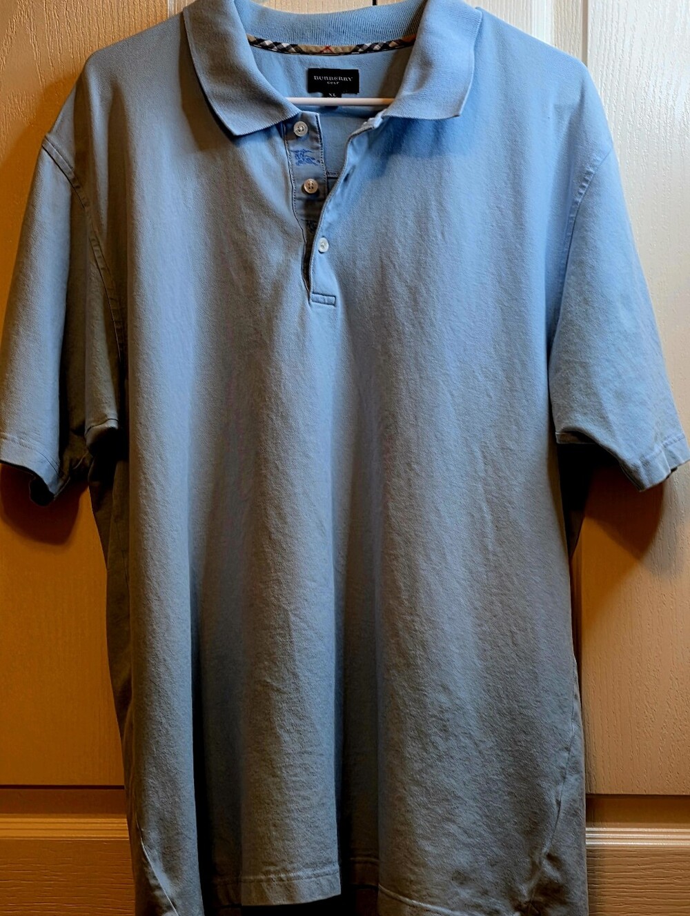Burberry Golf Men’s XL Sky Blue Polo Shirt